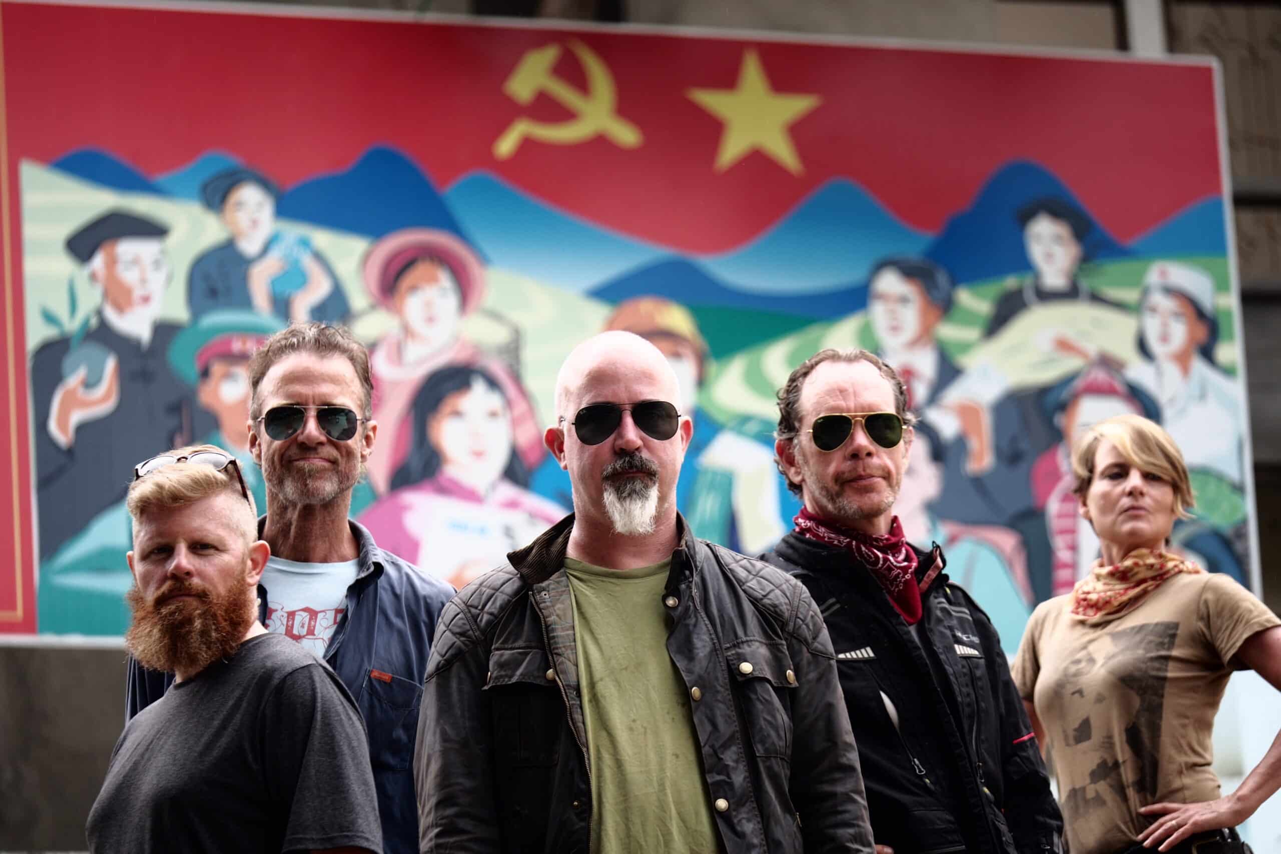 Explore Indochina riders and a massive propaganda poster