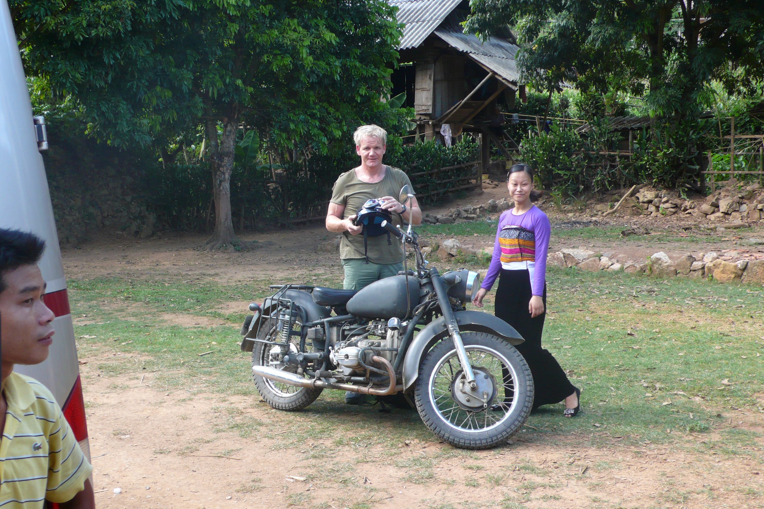 Gordon Ramsay with one of our friends in the Vietnamese countryside