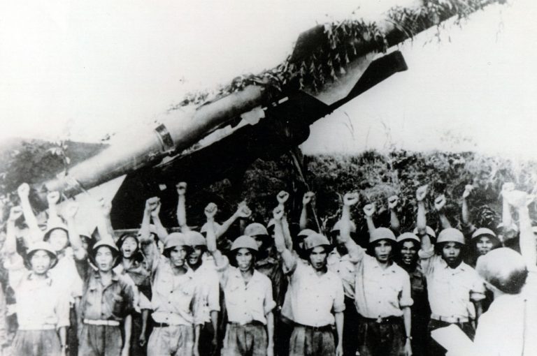 Vietnamese soldiers with surface to air missiles