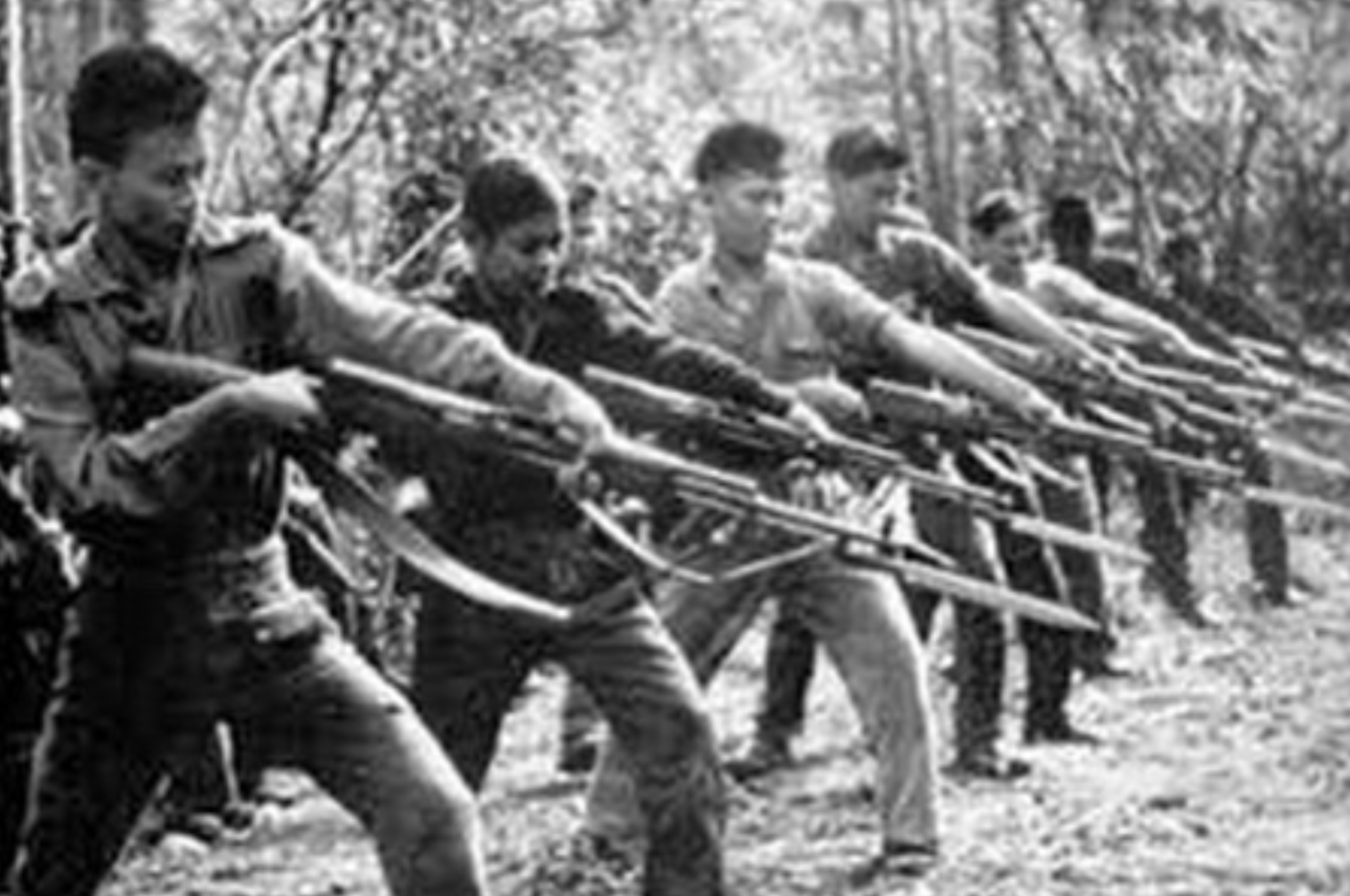 Vietnamese troops with AK47s