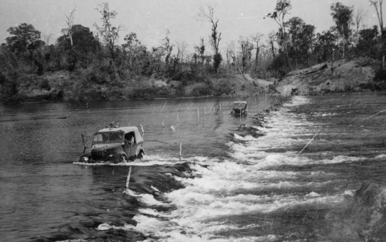 a river crossing on the Ho Chi Minh Trail
