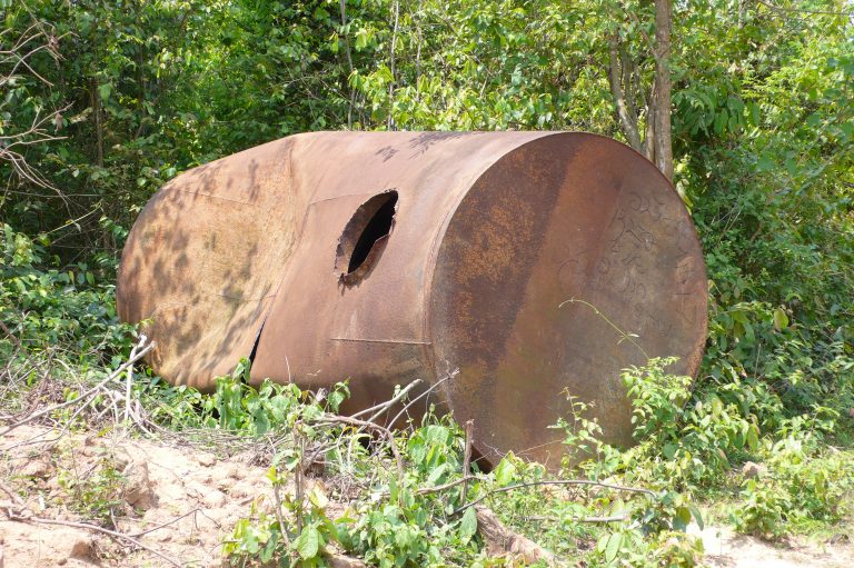 a ruined fuel tank