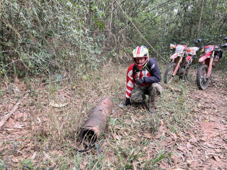 bomb casing on the Ho Chi Minh Trail
