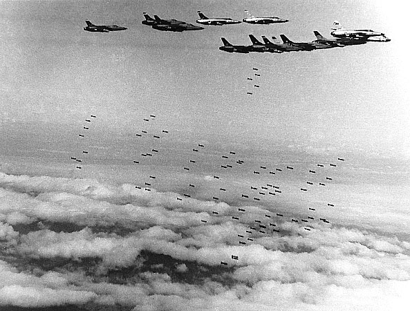 bombs being dropped during the Vietnam War
