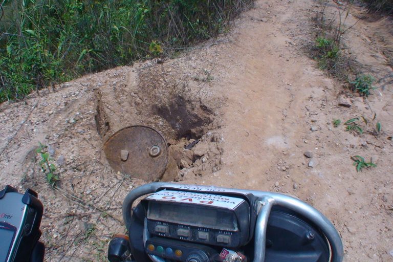 buried barrel on the Laos Ho Chi Minh Trail