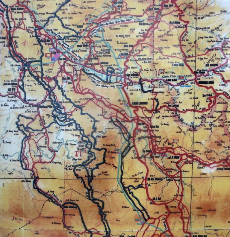 detailed map of the Ho Chi Minh Trail