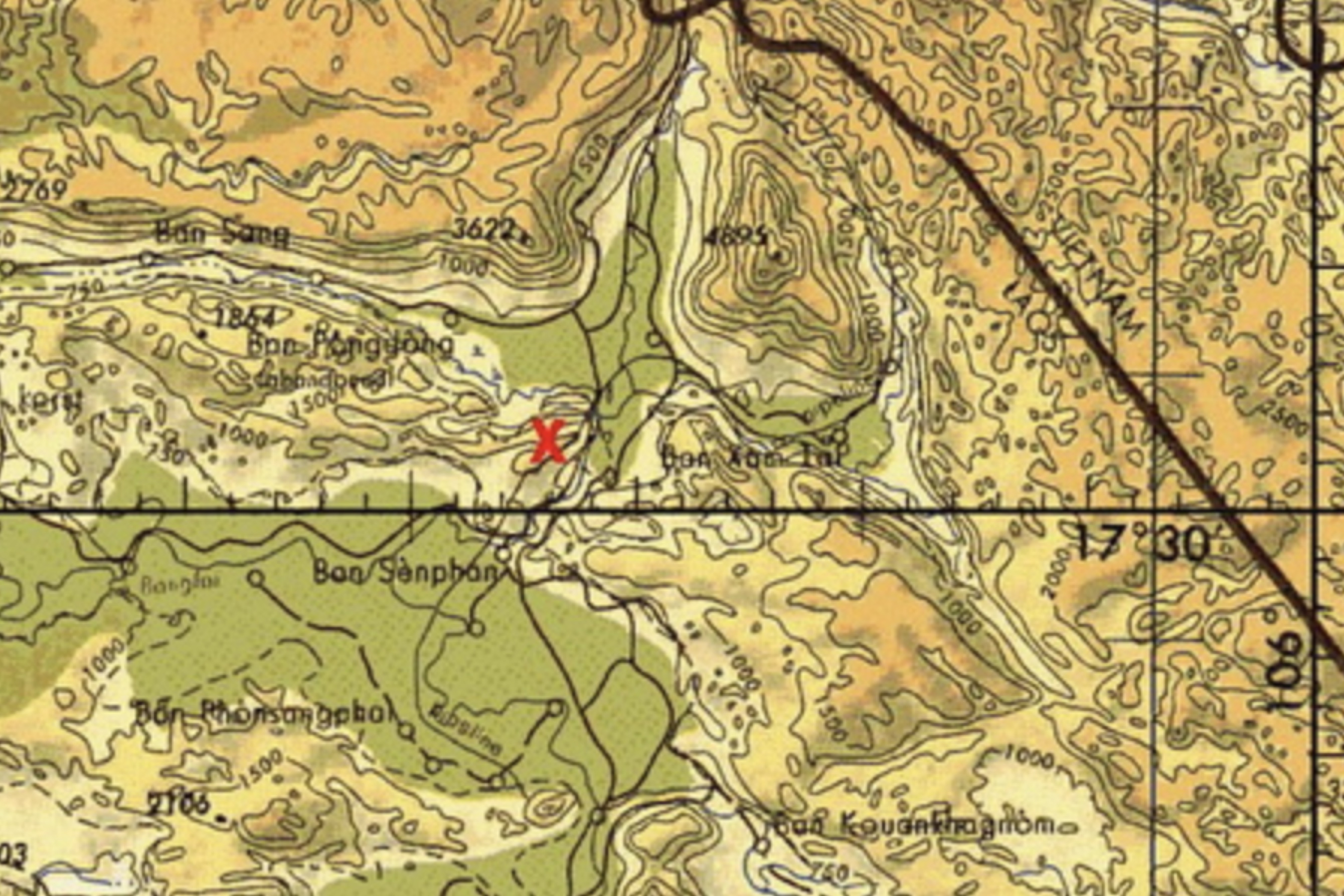 location of a pilot shot down over the Mu Gia pass