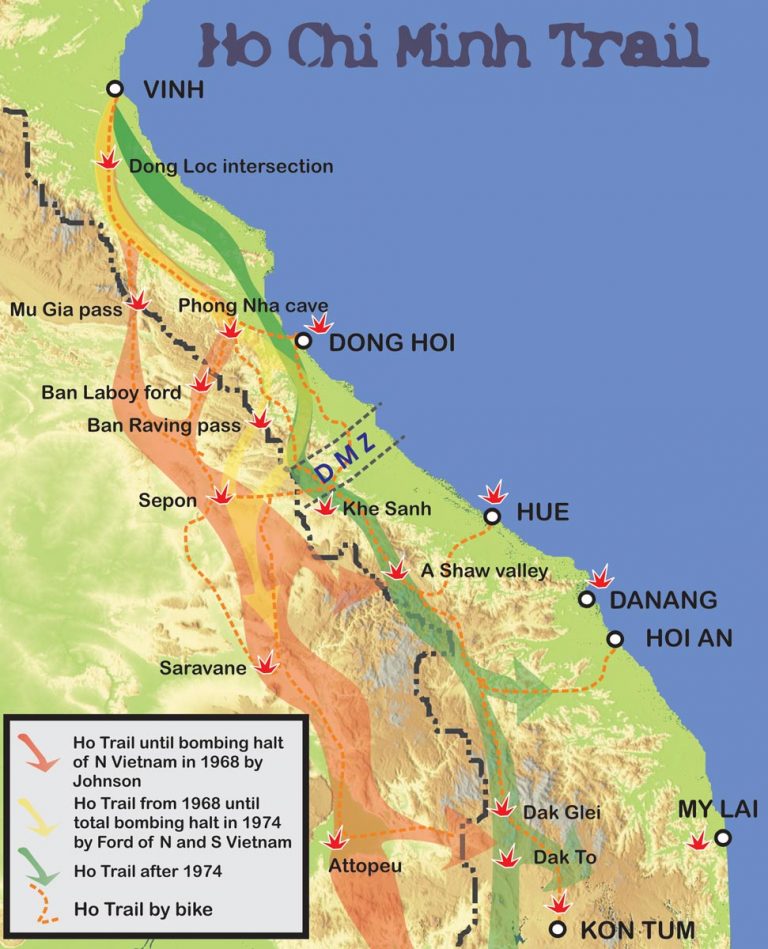 map of the Ho Chi Minh Trail
