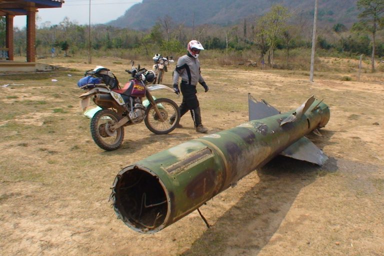 missile casing at the base of the Mu Gia pass
