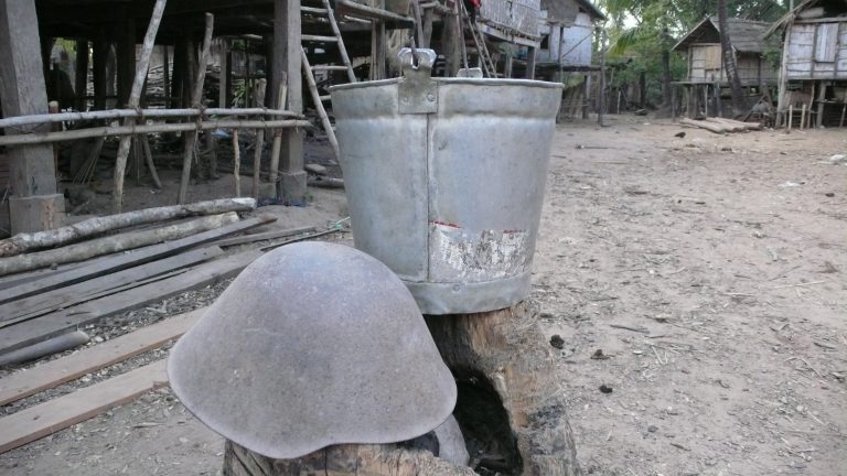 old helmets from the Vietnam war