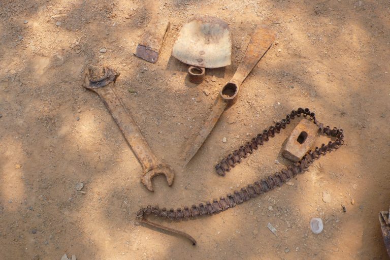 old tools found on the Ho Chi Minh Trail