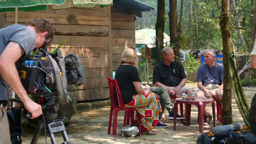 drinking Vietnamese coffee during the filming of BBC's World's Most Dangerous Roads