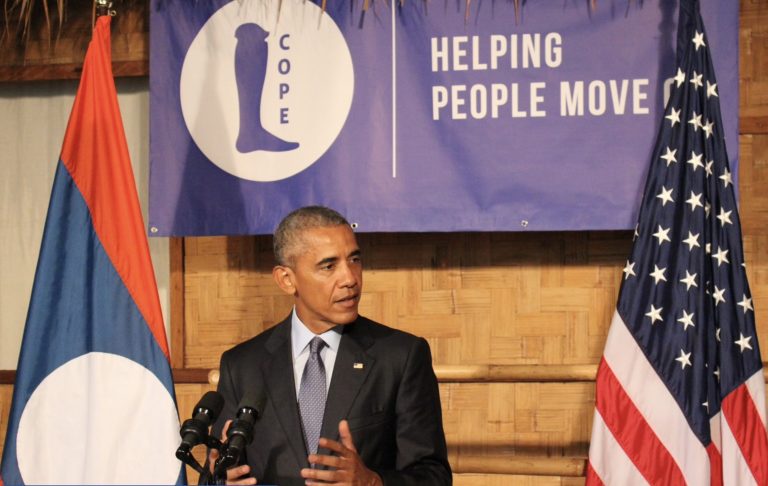 Barack Obama speaking at COPE