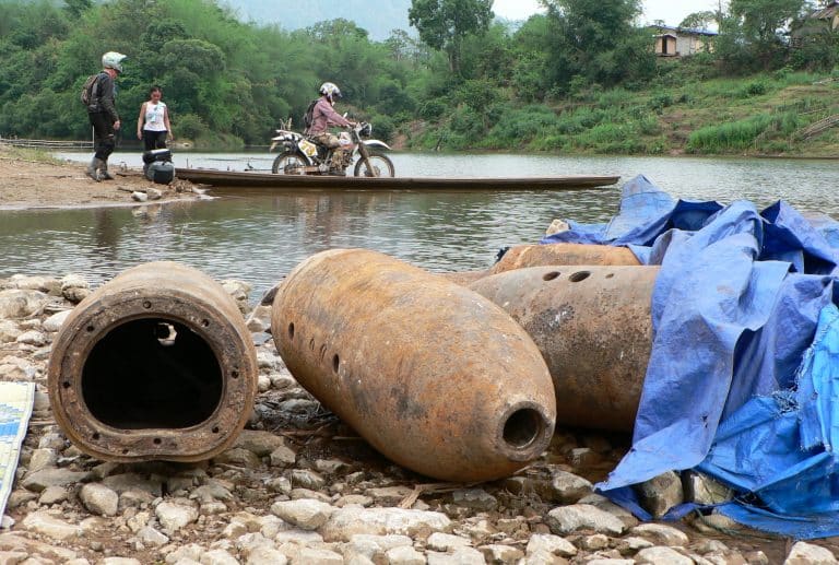bombs on the HCM Trail in Laos