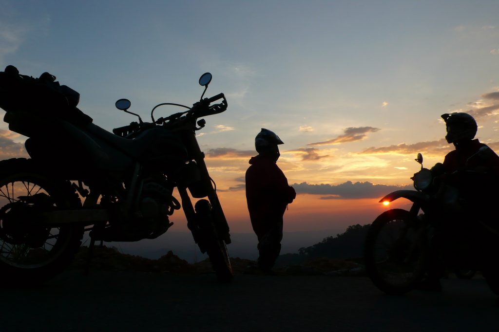 sunset on the Laotian Ho Chi Minh Trail