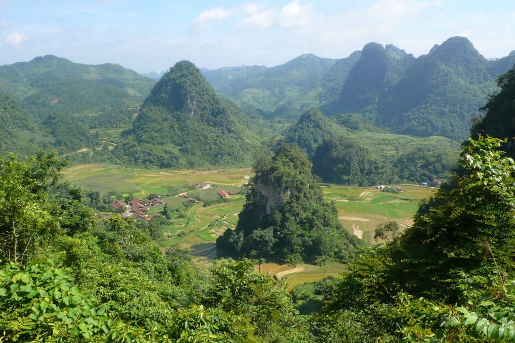 unique mountainscape in northern Vietnam