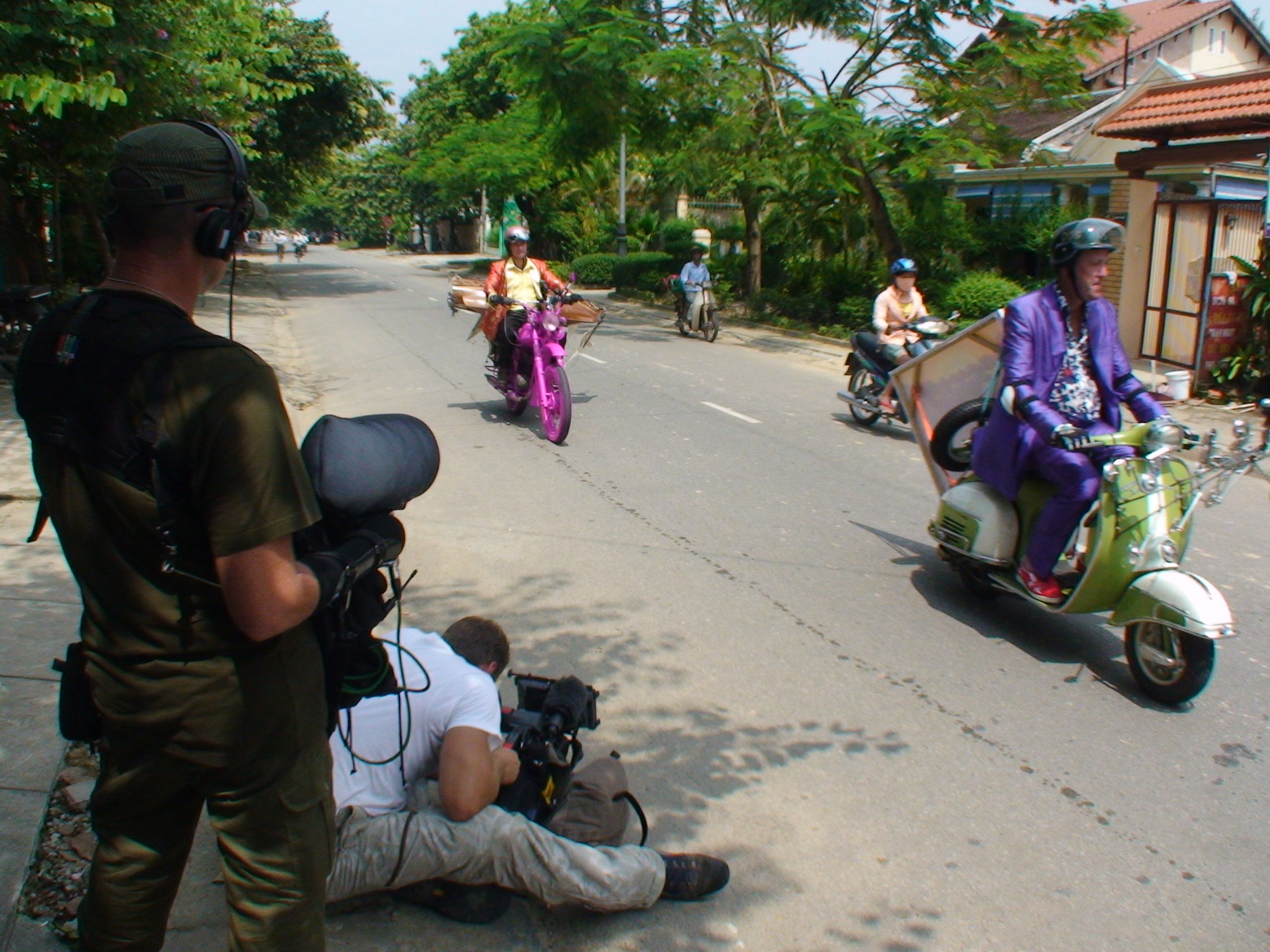 Jeremy Clarkson and Richard Hammond ride the streets of Hue