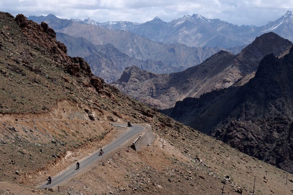An Explore Indochina motorcycle tour takes riders close to the Pakistani border in the Himalayas