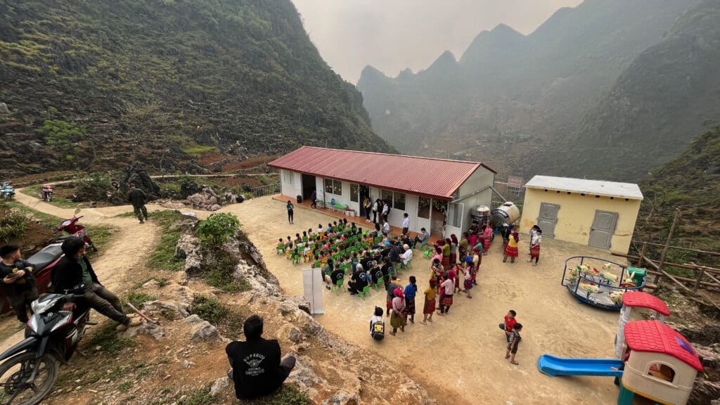A remote school in Ha Giang Vietnam that Rally Indochina supported in 2023