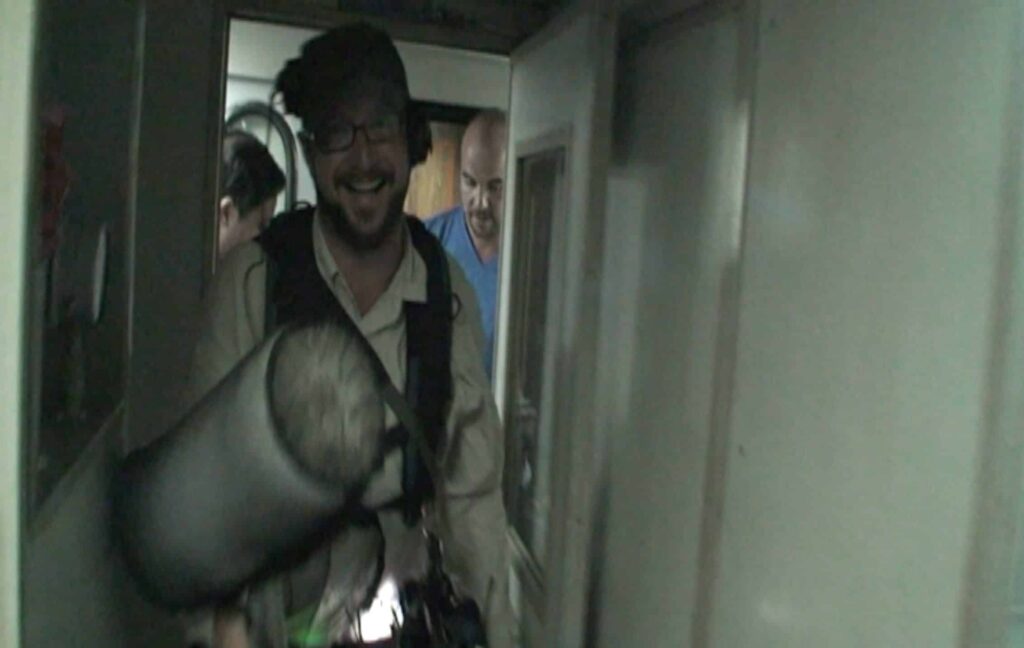 Party time on the train during the Top Gear Vietnam Special
