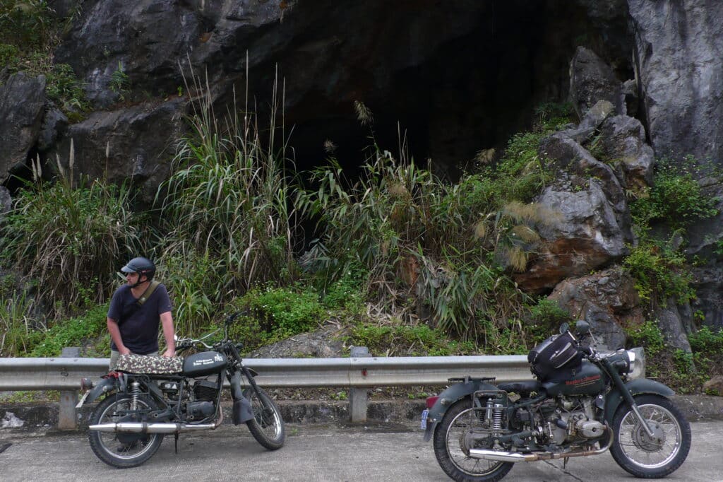 The roadside cave we found for Bear Grylls to sleep in while on a scout for Man vs Wild
