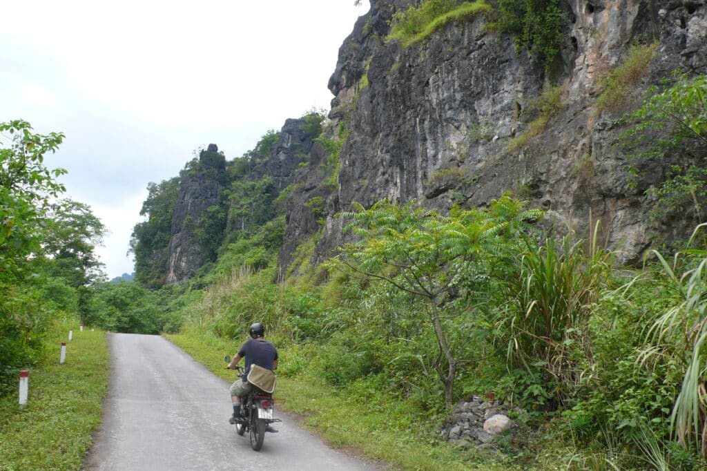 The cliff we found for Bear Grylls to climb up while on a scout for Man vs Wild