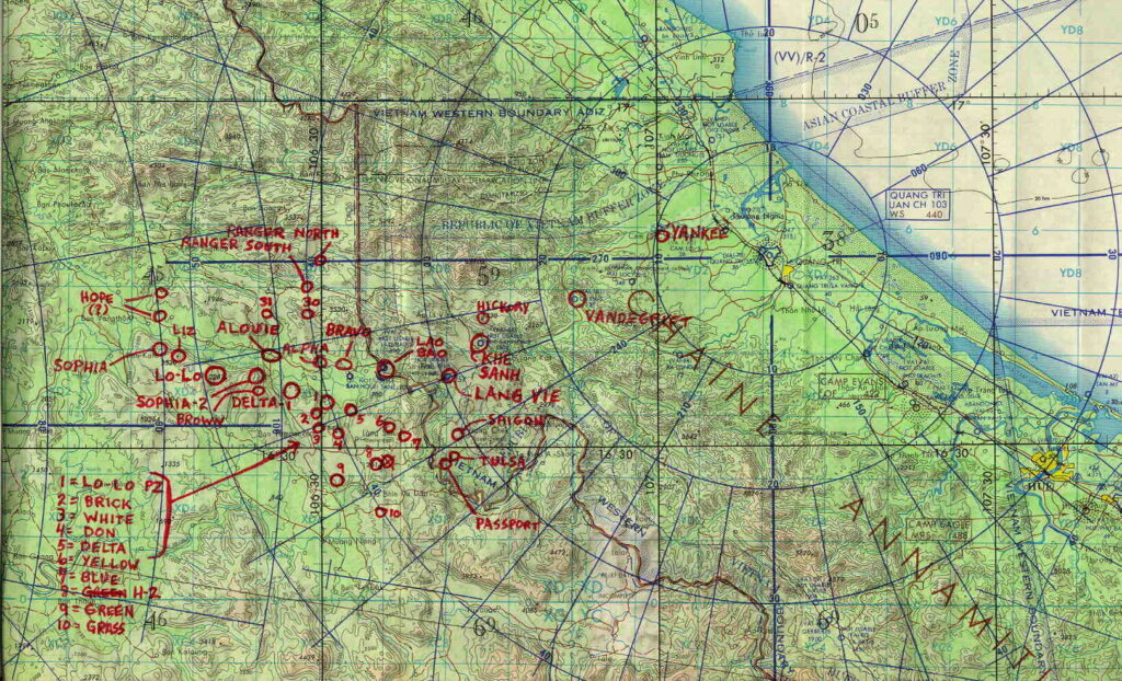 The battle map of the Lam Son 719 Operation that tried to cut the Ho Chi Minh Trail