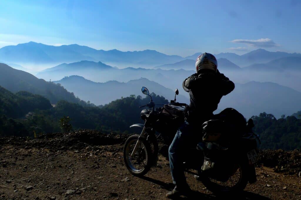 Mountains near Sapa seen on an Explore Indochina motorycle tour