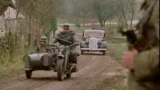 one of the motorcycle scenes in Dirty Dozen